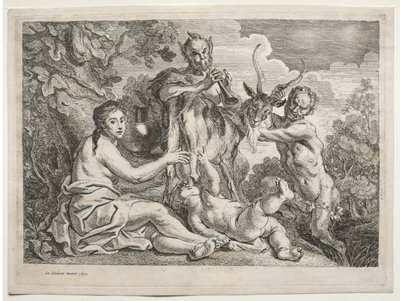 Jowisz karmiony przez kozę Almatea autorstwa Jacob Jordaens