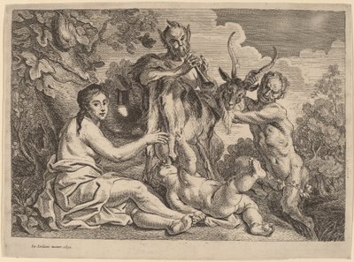Jowisz karmiony przez kozę Amalteę autorstwa Jacob Jordaens