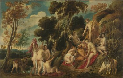 Marsjasz źle potraktowany przez muzy, 1630-1640 autorstwa Jacob Jordaens