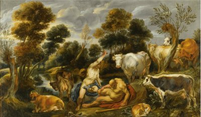 Merkury ścina Argusa (Owidiusz, Met.I, 568-721) autorstwa Jacob Jordaens