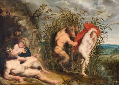 Pan i Syrinx. autorstwa Jacob Jordaens