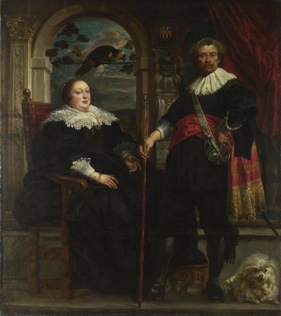 Portret Govaerta van Surpele i jego żony, 1636-1637 autorstwa Jacob Jordaens