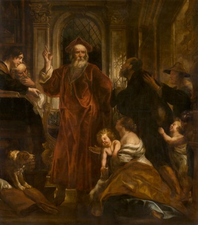 Święty Iwo z Bretanii (olej) autorstwa Jacob Jordaens
