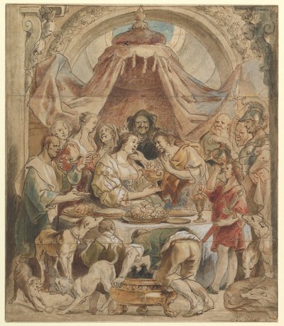 Uczta Antoniusza i Kleopatry autorstwa Jacob Jordaens