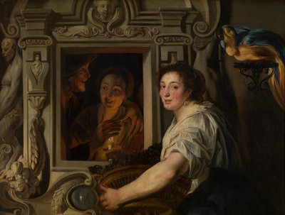 Sprzedawca owoców (olej) autorstwa Jacob Jordaens