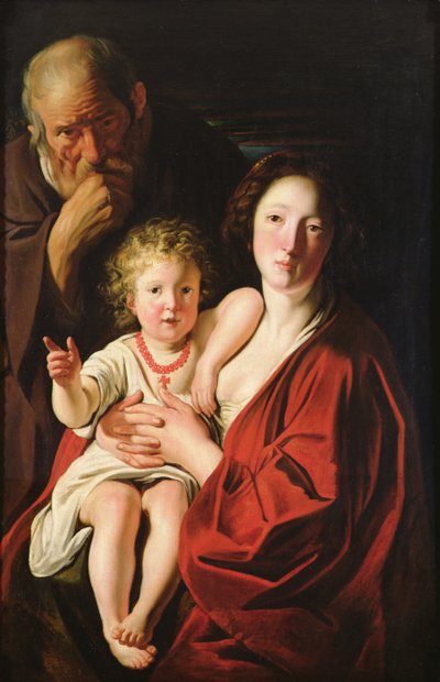 Święta Rodzina (olej na płótnie) autorstwa Jacob Jordaens
