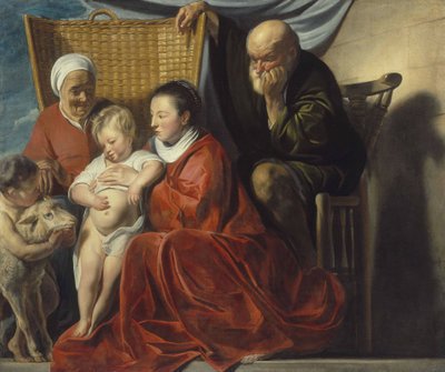 Święta Rodzina z Anną i chłopcem Janem autorstwa Jacob Jordaens