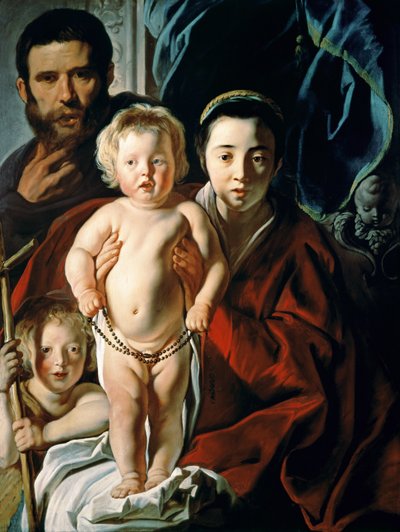 Święta Rodzina ze św. Janem Chrzcicielem, ok. 1620-25 autorstwa Jacob Jordaens