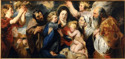 Święta Rodzina z młodym Janem Chrzcicielem i aniołami, ok. godz. 1616-1617. autorstwa Jacob Jordaens