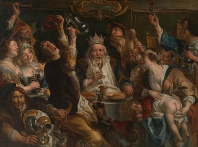 Król pije autorstwa Jacob Jordaens