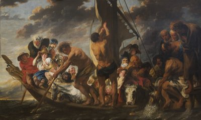 Pieniądze w hołdzie. Piotr znajduje srebrną monetę w pysku ryby. Nazywany również „Promem do Antwerpii” autorstwa Jacob Jordaens