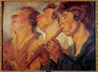 Trzej wędrowni muzycy Obraz Jacoba Jordaensa (1593-1678) (ec.flam.) Madryt XVII w., Muzeum Prado autorstwa Jacob Jordaens