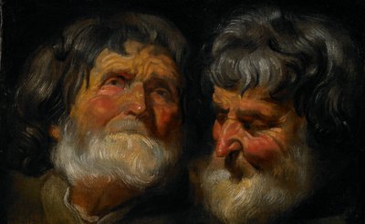 Dwa studium głowy starego mężczyzny autorstwa Jacob Jordaens