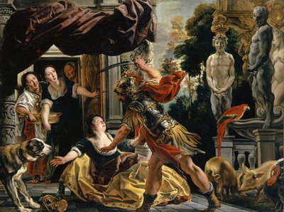 Ulisses i Kirke, ok. 1630-1634. autorstwa Jacob Jordaens