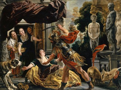 Ulisses zagrażający Kirke, ok. 1630-1635 autorstwa Jacob Jordaens