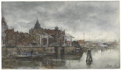 Na zewnątrz z Schreierstoren w Amsterdamie autorstwa Jacob Maris