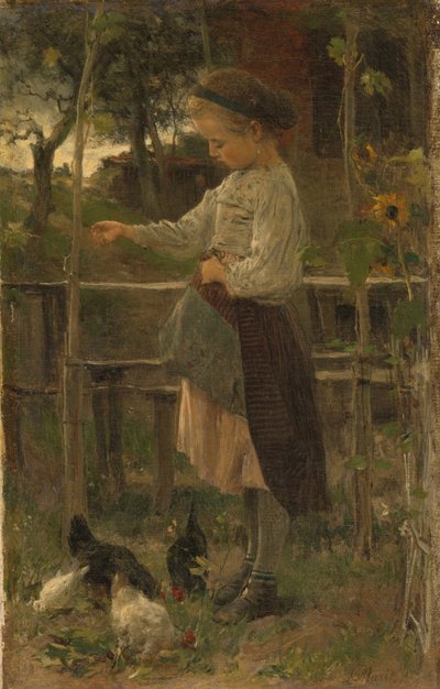 Karmienie Kurcząt autorstwa Jacob Maris