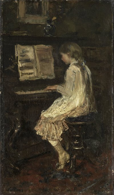Dziewczyna przy fortepianie autorstwa Jacob Maris
