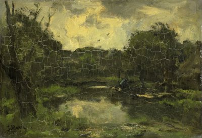 Krajobraz z barką autorstwa Jacob Maris