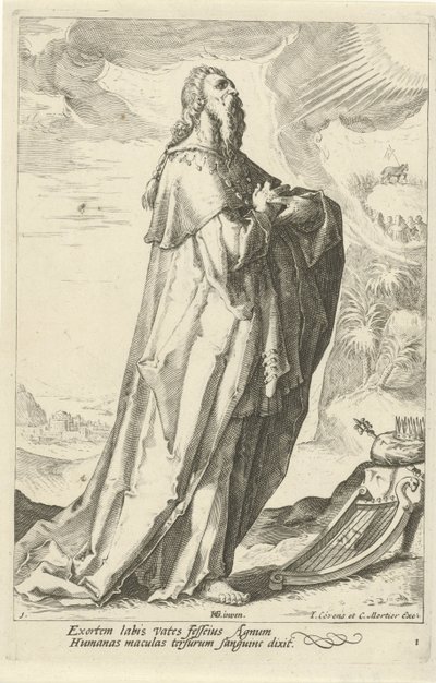 Dawid Prorocy Starego Testamentu (tytuł serii) autorstwa Jacob Matham (attributed to)