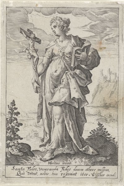 Wiara (Fides) autorstwa Jacob Matham (attributed to)