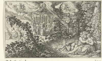 Bachus i Ariadne jako kochankowie autorstwa Jacob Matham