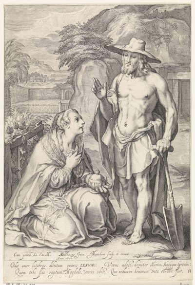 Chrystus ukazuje się Marii Magdalenie (Noli me tangere) autorstwa Jacob Matham