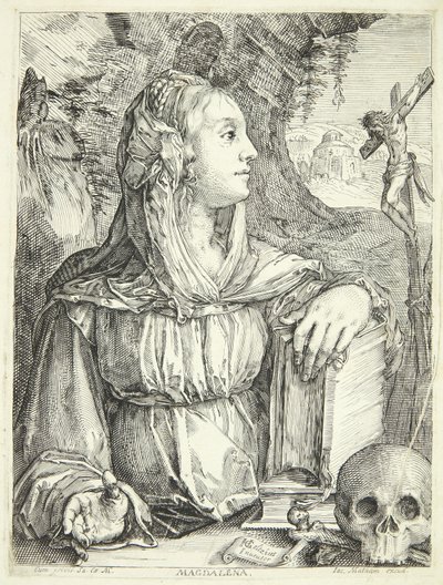 Skruszona Maria Magdalena autorstwa Jacob Matham