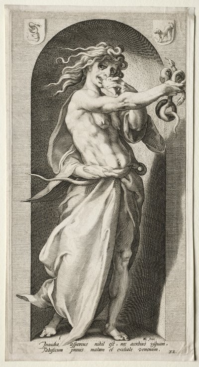 Zazdrość, 1593. autorstwa Jacob Matham