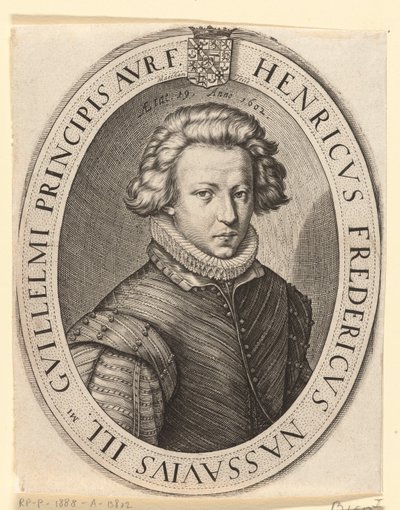 Fryderyk Henryk, książę Oranii w 1602 r. autorstwa Jacob Matham
