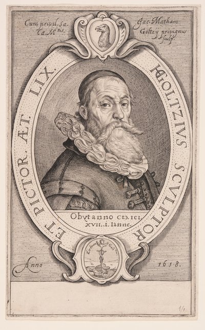 Hendrick Goltzius autorstwa Jacob Matham