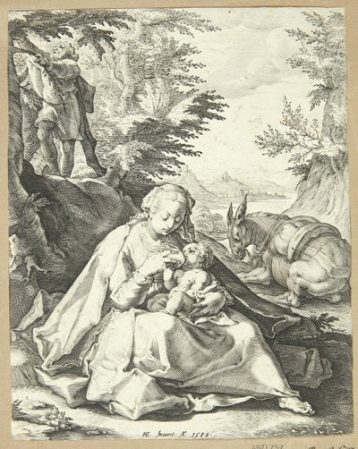 Odpocznij w locie z Egiptu autorstwa Jacob Matham