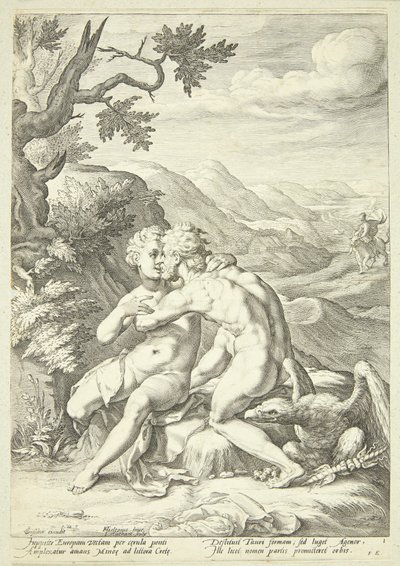 Jowisz i Europa autorstwa Jacob Matham