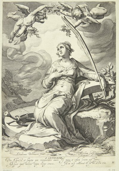 Katarina z Aleksandrii autorstwa Jacob Matham