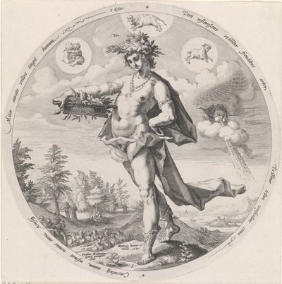 Wiosna (daleko) Ver (tytuł na obiekcie) Cztery pory roku (tytuł serii) autorstwa Jacob Matham