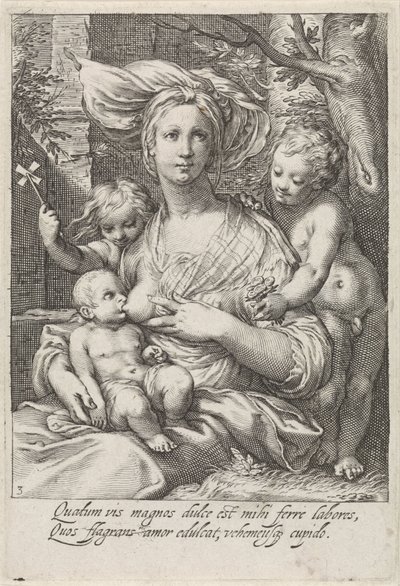 Miłość (Caritas) autorstwa Jacob Matham