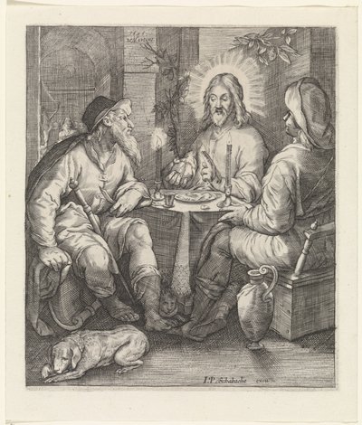 Posiłek w Emaus autorstwa Jacob Matham