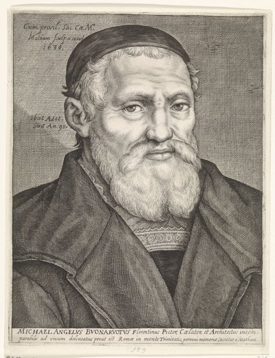 Portret Michała Anioła autorstwa Jacob Matham