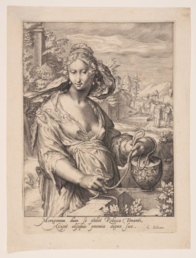 Rebeka, z "Żon patriarchów autorstwa Jacob Matham