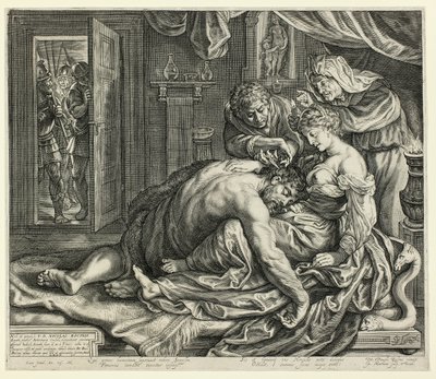 Samson i Dalila autorstwa Jacob Matham