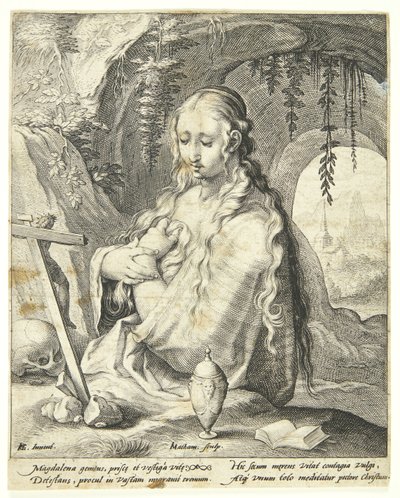 Św. Maria Magdalena skruszona autorstwa Jacob Matham