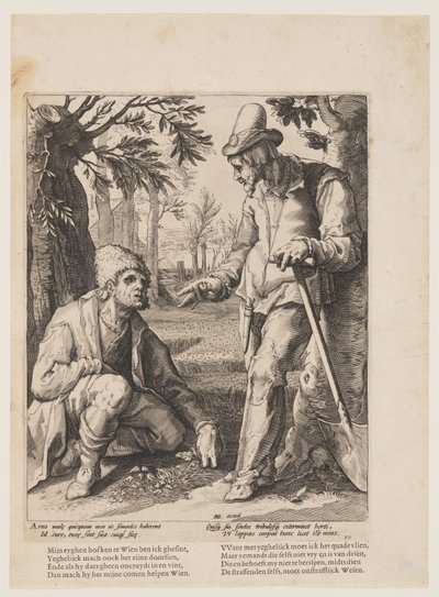 Dwóch chłopów autorstwa Jacob Matham