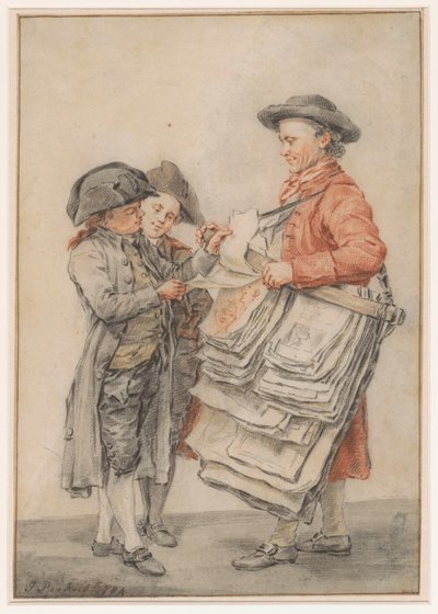 De prentverkoper autorstwa Jacob Perkois (signed by artist)