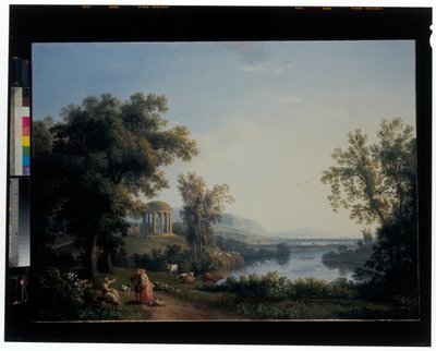Klassische Flusslandschaft von Jacob-Philippe Hackert