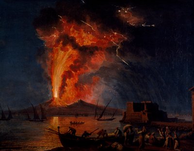 Erupcja Wezuwiusza autorstwa Jacob Philippe Hackert