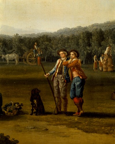 Harvest in Carditello, Jacob Philipp Hackert, detal autorstwa Jacob Philippe Hackert