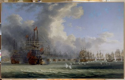Bitwa pod Chesmą (Turcja). Początek walk 5 lipca 1770 (Bitwa pod Chesmą. Początek walk 5 lipca 1770). Po powstaniu Orłowa (1769) i prekursorze greckiej wojny o niepodległość (1821-1829) flota rosyjska walczyła z autorstwa Jacob Philippe Hackert