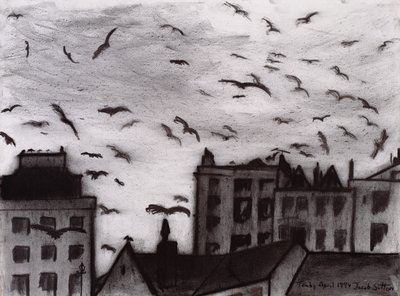 Tenby, 1994 (węgiel na papierze) autorstwa Jacob Sutton