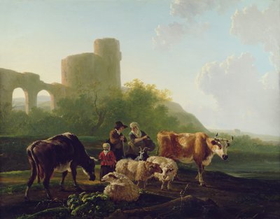 Rustykalne figurki z bydłem i owcami autorstwa Jacob Van Stry
