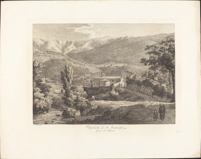 Ospitaletto di San Francesco, poza Subiaco autorstwa Jacob Wilhelm Mechau